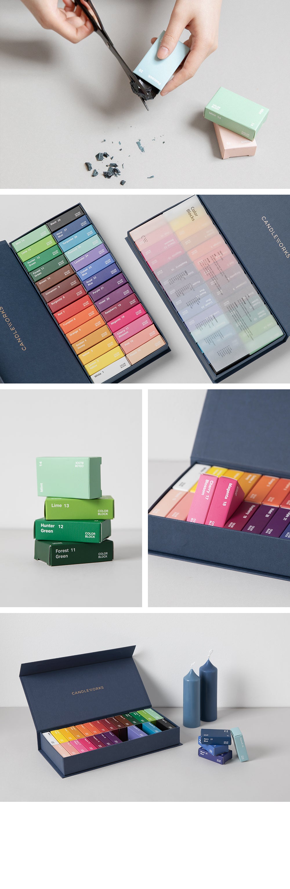 28 Color Block Set 蠟燭固體顏料色塊28色