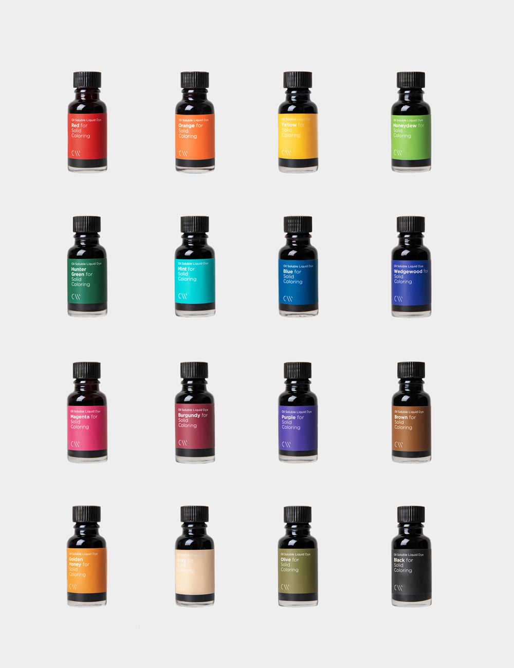Liquid Dye (Oil Soluble) 液體染料(油溶性)20ml x 16 Colors Set