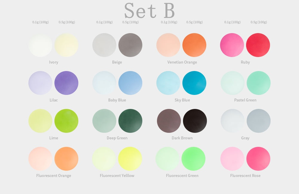 Pigment Chips 16 Colors Set A & B (顏料片套裝A&B)