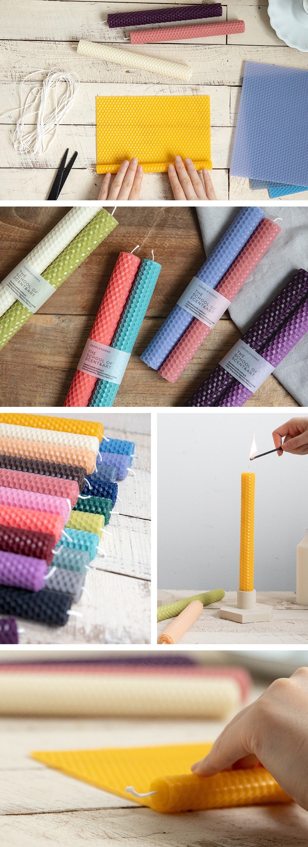 100% Natural Beeswax Sheet  <Make your own combination>