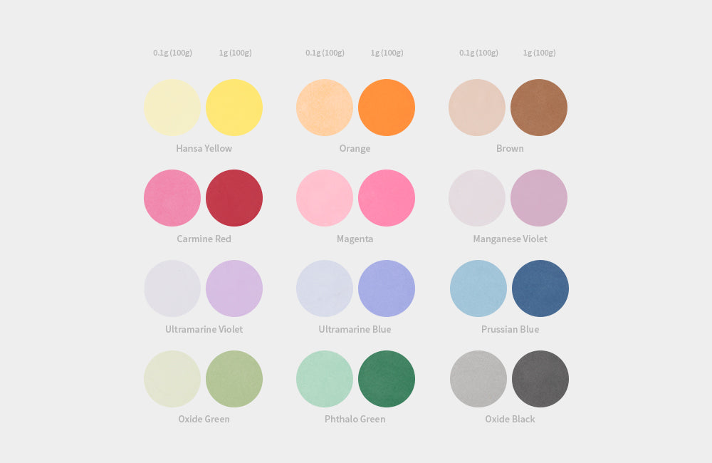 Pigment Powder 12 Color Set 顏料粉 12色套裝