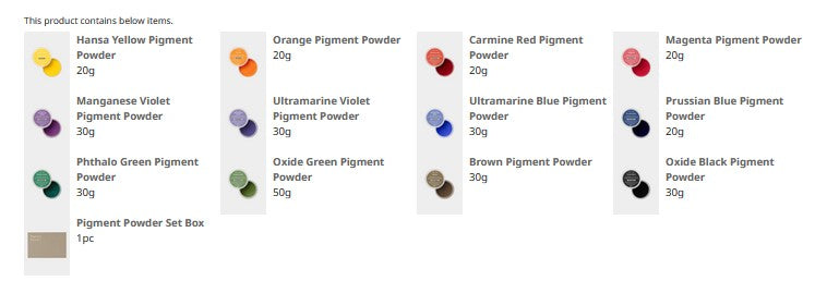 Pigment Powder 12 Color Set 顏料粉 12色套裝