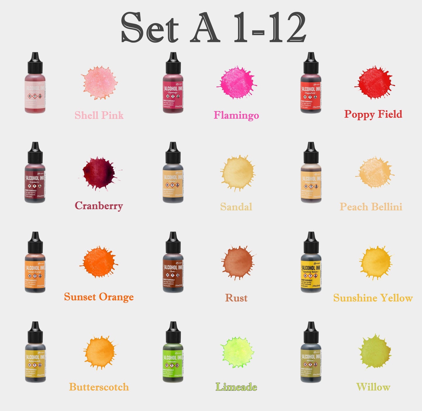 Alcohol Ink Set 酒精墨水套裝