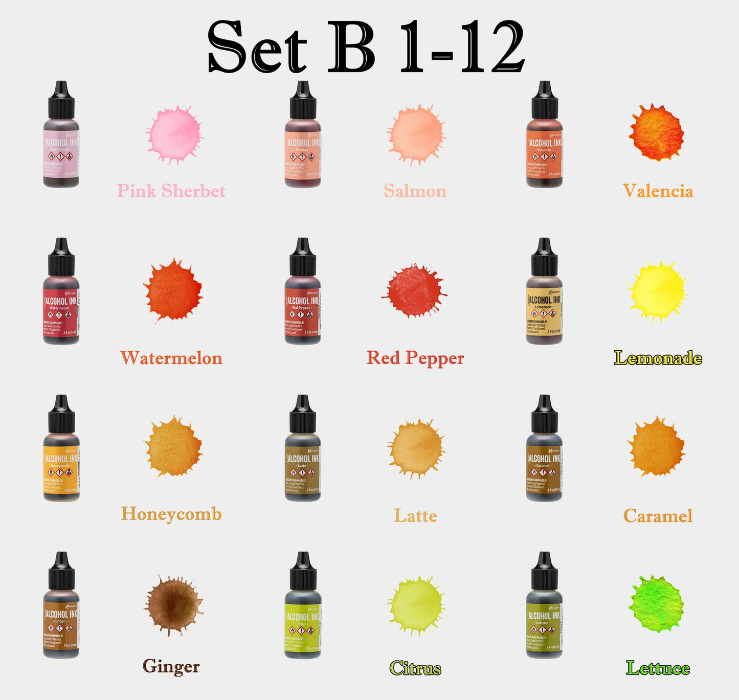 Alcohol Ink Set 酒精墨水套裝