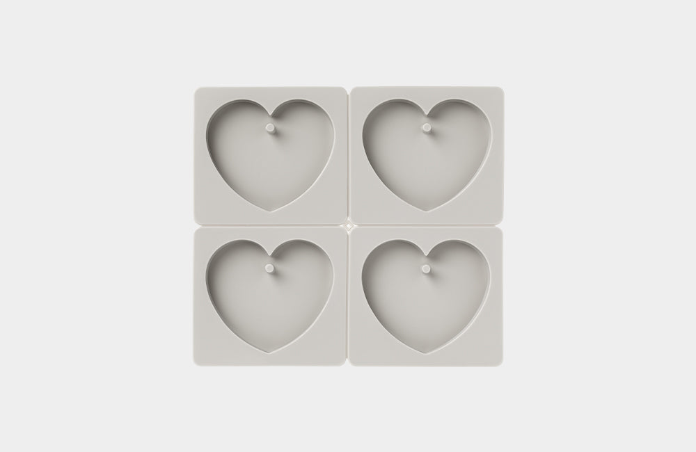 Heart Tablet Silicone Mold (4-Cavities)